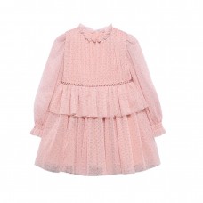 ABEL & LULA φόρεμα τούλι και γκλίτερ παιδικό 15-05532-008 ροζ